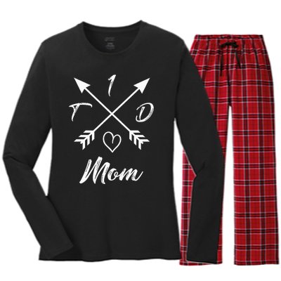 Type 1 Diabetic Mom T1D Diabetes Awareness Gifts  Women's Long Sleeve Flannel Pajama Set 