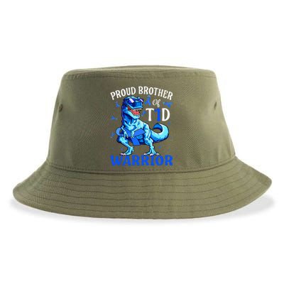 Type 1 Diabetes Proud Brother Of A T1D Warrior Sustainable Bucket Hat