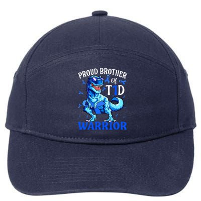 Type 1 Diabetes Proud Brother Of A T1D Warrior 7-Panel Snapback Hat