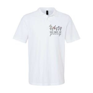 Teacher 100 Days Of Growing Softstyle Adult Sport Polo