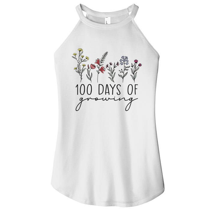 Teacher 100 Days Of Growing Women’s Perfect Tri Rocker Tank