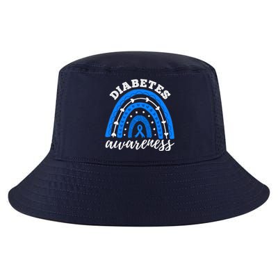 Type 1 Diabetes Awareness Ribbon T1D Blue Leopard Rainbow Cool Comfort Performance Bucket Hat