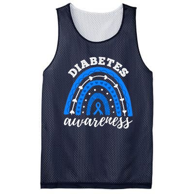 Type 1 Diabetes Awareness Ribbon T1D Blue Leopard Rainbow Mesh Reversible Basketball Jersey Tank