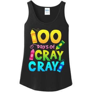 Teacher 100 Days Cray Cray Of School Gifts Ladies Essential Tank