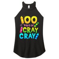 Teacher 100 Days Cray Cray Of School Gifts Women's Perfect Tri Rocker Tank