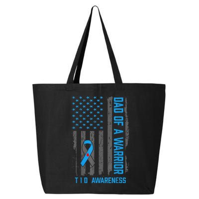 Type 1 Diabetes Awareness T1d Dad Of Warrior Type 1 Diabetic 25L Jumbo Tote