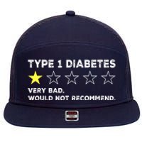 Type 1 Diabetes Funny Get Well Soon Gag Recovery 7 Panel Mesh Trucker Snapback Hat