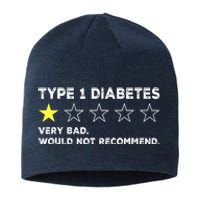 Type 1 Diabetes Funny Get Well Soon Gag Recovery Sustainable Beanie