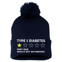 Type 1 Diabetes Funny Get Well Soon Gag Recovery Pom Pom 12in Knit Beanie