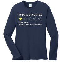 Type 1 Diabetes Funny Get Well Soon Gag Recovery Ladies Long Sleeve Shirt