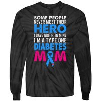 Type 1 Diabetes Mom Mother T1d Diabetic Awareness Gift Tie-Dye Long Sleeve Shirt