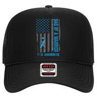 Type 1 Diabetes Awareness T1d Dad Of Warrior Type 1 Diabetic High Crown Mesh Back Trucker Hat