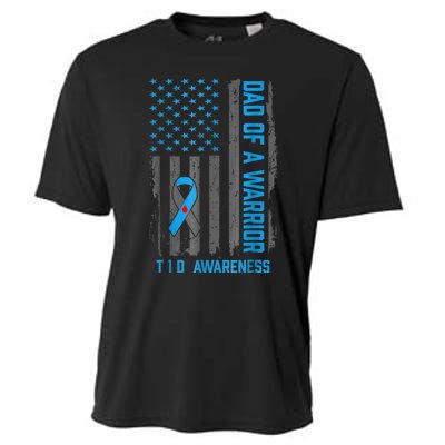 Type 1 Diabetes Awareness T1d Dad Of Warrior Type 1 Diabetic Cooling Performance Crew T-Shirt