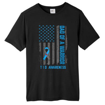 Type 1 Diabetes Awareness T1d Dad Of Warrior Type 1 Diabetic Tall Fusion ChromaSoft Performance T-Shirt