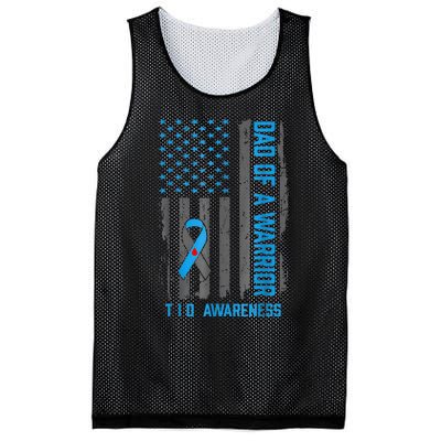 Type 1 Diabetes Awareness T1d Dad Of Warrior Type 1 Diabetic Mesh Reversible Basketball Jersey Tank