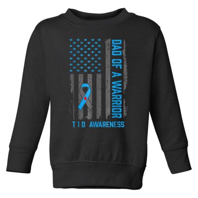 Type 1 Diabetes Awareness T1d Dad Of Warrior Type 1 Diabetic Toddler Sweatshirt