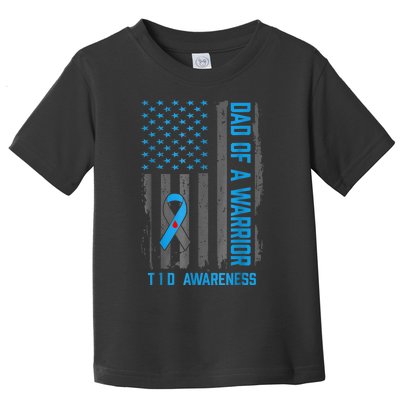 Type 1 Diabetes Awareness T1d Dad Of Warrior Type 1 Diabetic Toddler T-Shirt