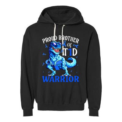 Type 1 Diabetes  Proud Brother Of A T1D Warrior Garment-Dyed Fleece Hoodie