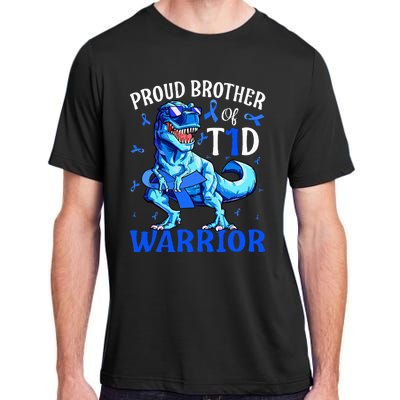 Type 1 Diabetes  Proud Brother Of A T1D Warrior Adult ChromaSoft Performance T-Shirt