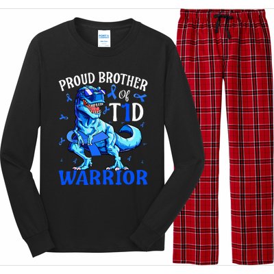 Type 1 Diabetes  Proud Brother Of A T1D Warrior Long Sleeve Pajama Set