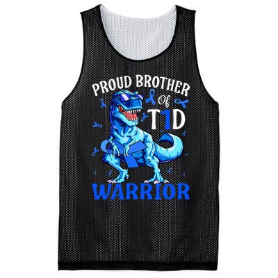 Type 1 Diabetes  Proud Brother Of A T1D Warrior Mesh Reversible Basketball Jersey Tank