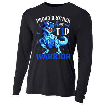 Type 1 Diabetes  Proud Brother Of A T1D Warrior Cooling Performance Long Sleeve Crew