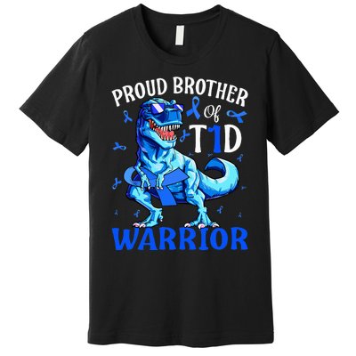 Type 1 Diabetes  Proud Brother Of A T1D Warrior Premium T-Shirt