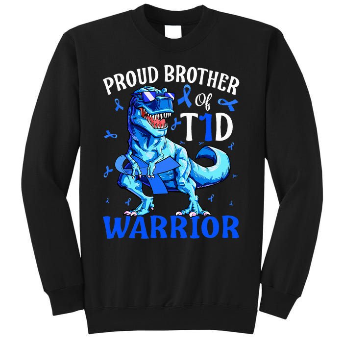 Type 1 Diabetes  Proud Brother Of A T1D Warrior Tall Sweatshirt