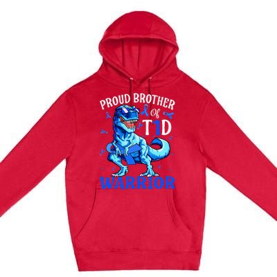 Type 1 Diabetes  Proud Brother Of A T1D Warrior Premium Pullover Hoodie