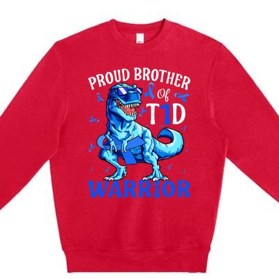 Type 1 Diabetes  Proud Brother Of A T1D Warrior Premium Crewneck Sweatshirt