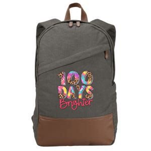 Teacher 100 Days Brighter Cotton Canvas Backpack