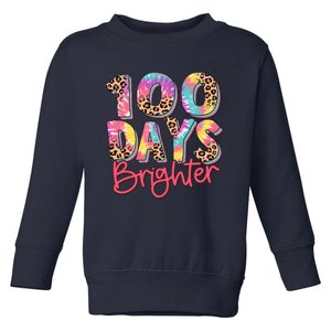 Teacher 100 Days Brighter Toddler Sweatshirt