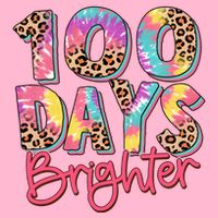 Teacher 100 Days Brighter Button