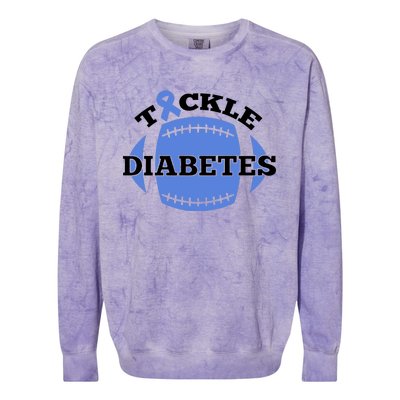 Type 1 Diabetes Tackle Diabetes Awareness Colorblast Crewneck Sweatshirt