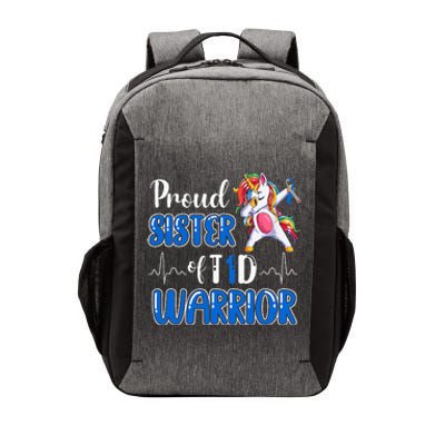 Type 1 Diabetes  Proud Sister Of A T1D Warrior Vector Backpack