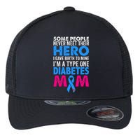 Type 1 Diabetes Mom Mother T1D Diabetic Awareness  Gift Flexfit Unipanel Trucker Cap