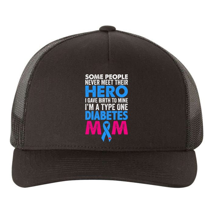 Type 1 Diabetes Mom Mother T1D Diabetic Awareness  Gift Yupoong Adult 5-Panel Trucker Hat