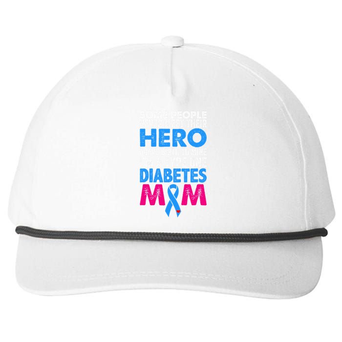 Type 1 Diabetes Mom Mother T1D Diabetic Awareness  Gift Snapback Five-Panel Rope Hat