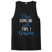 Type 1 Diabetes Love Juvenile Diabetes Blue Awareness Ribbon PosiCharge Competitor Tank