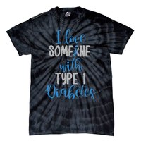 Type 1 Diabetes Love Juvenile Diabetes Blue Awareness Ribbon Tie-Dye T-Shirt