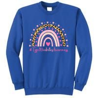 Type 1 Diabetes Awareness Pink Heart Leopard Rainbow Type 1 Funny Gift Sweatshirt