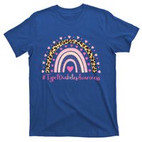 Type 1 Diabetes Awareness Pink Heart Leopard Rainbow Type 1 Funny Gift T-Shirt