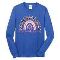 Type 1 Diabetes Awareness Pink Heart Leopard Rainbow Type 1 Funny Gift Tall Long Sleeve T-Shirt