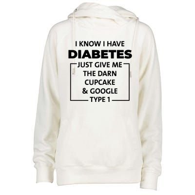 Type 1 Diabetes Womens Funnel Neck Pullover Hood