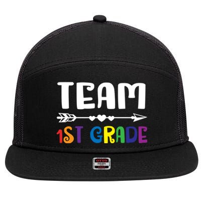 Team 1St Grade 1St Grade Gift 7 Panel Mesh Trucker Snapback Hat