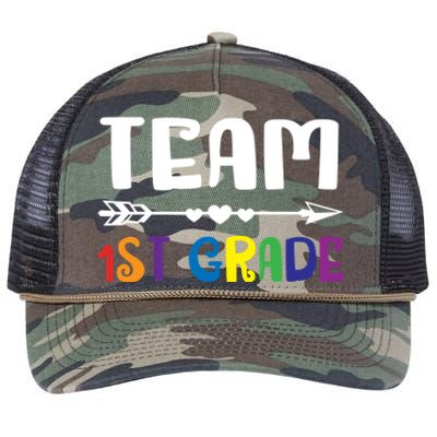 Team 1St Grade 1St Grade Gift Retro Rope Trucker Hat Cap