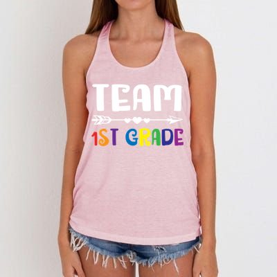 Team 1St Grade 1St Grade Gift Women's Knotted Racerback Tank