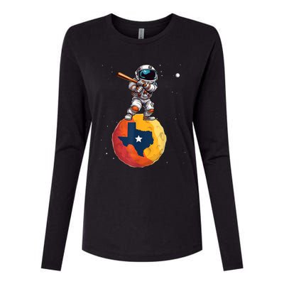 Texas 1965 Houston City Space Dabbing Astronaut Womens Cotton Relaxed Long Sleeve T-Shirt