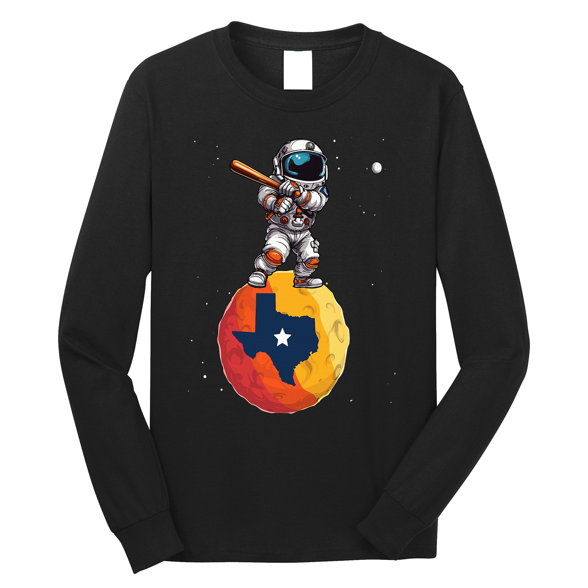 Texas 1965 Houston City Space Dabbing Astronaut Long Sleeve Shirt