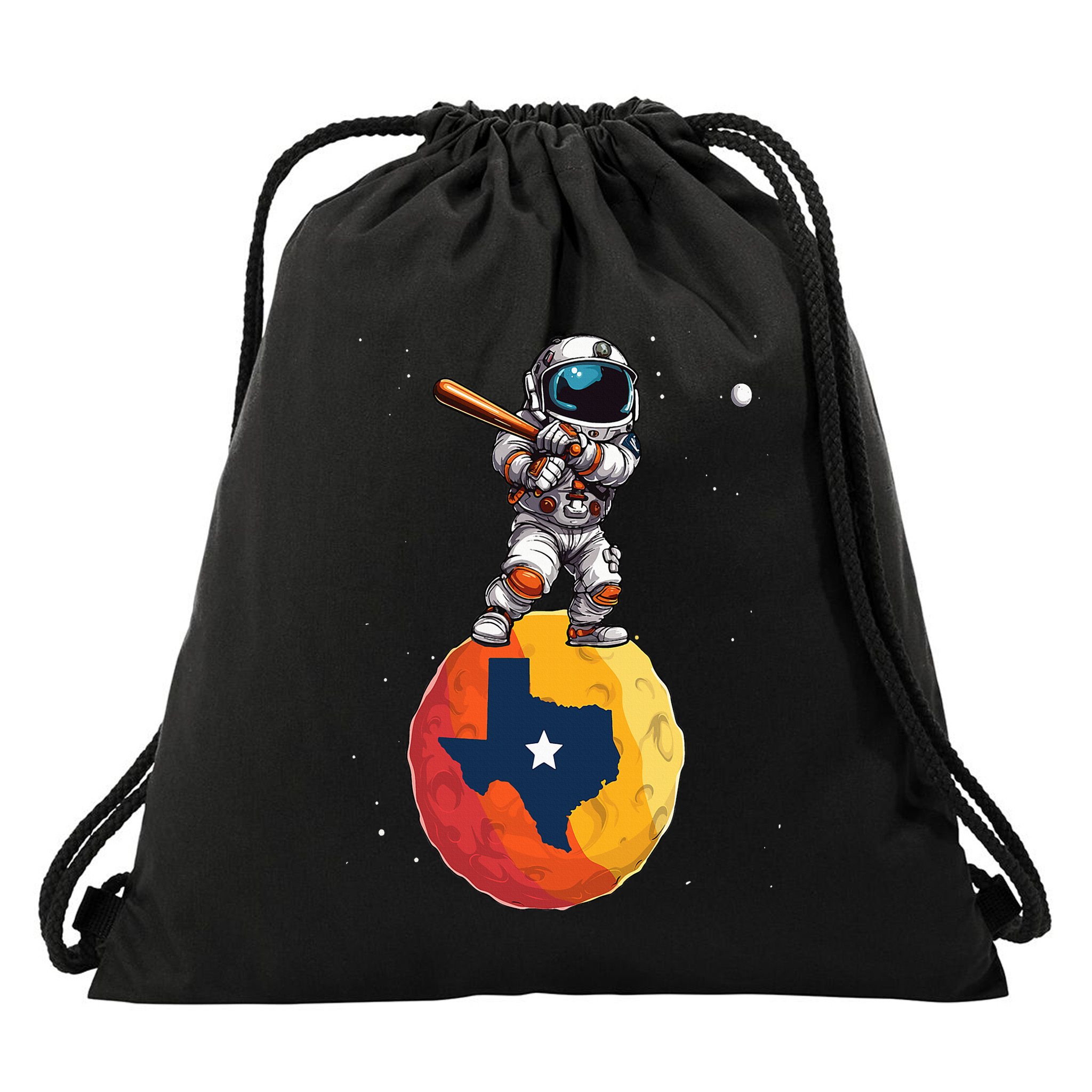 Texas 1965 Houston City Space Dabbing Astronaut Drawstring Bag